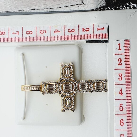 14K Gold Plated Cubic Zircon Pendant, EVBRS383 - Picture 9 of 9